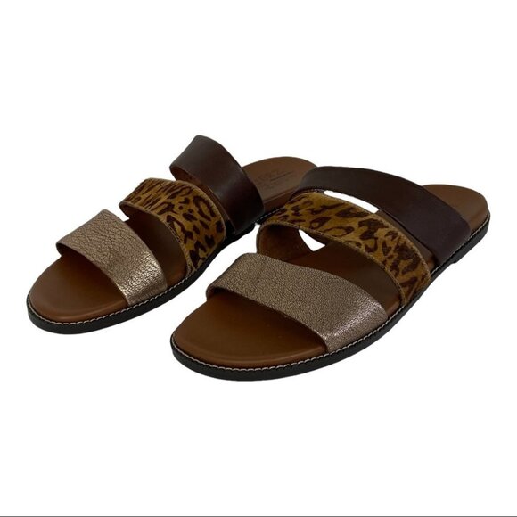 NEW Naturalizer Kellie Slide Sandals Leather Comfort Slip On Slides Size 10 Boho - Picture 6 of 9